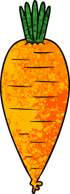 Bir insan tarafından çizilmiş havuç.