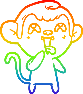 gökkuşağı gradyan çizgisi insan tarafından çizilmiş çılgın bir çizgi maymun çizimi