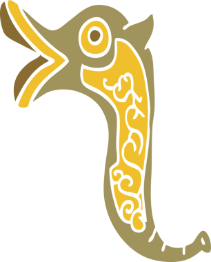 Bir insan tarafından çizilmiş karalama savaş borusu.