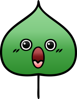 Bir insan tarafından çizilmiş dışavurumsal yaprağın gölgelenmiş çizimi