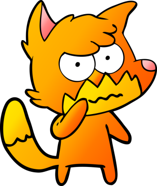 Bir insan tarafından çizilmiş bir tilki.