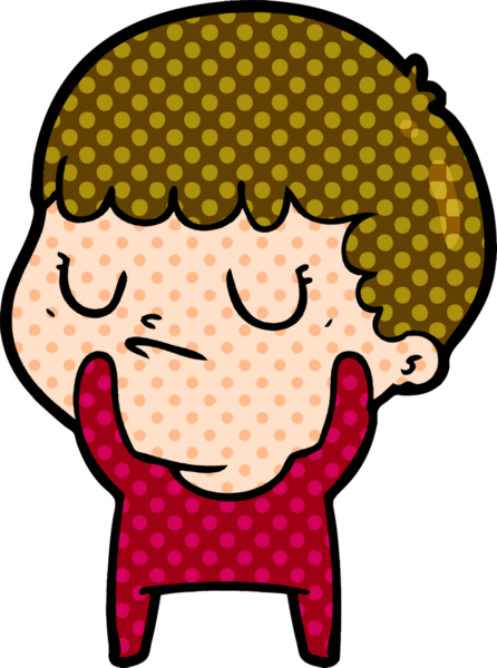 Bir insan tarafından çizilmiş huysuz çocuk çizgi filmi.