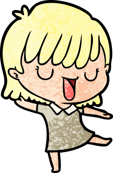 Bir insan tarafından çizilmiş karikatür kadın.