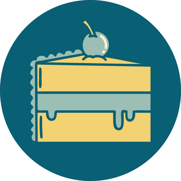 Bir insanın çizdiği çikolatalı pastanın ikonik dövmesi.