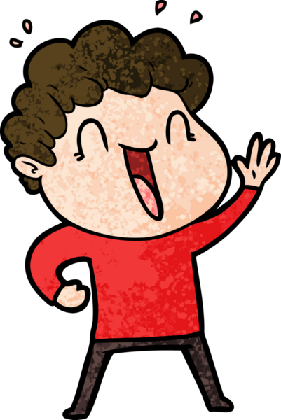 Bir insan tarafından çizilmiş mutlu bir adam.