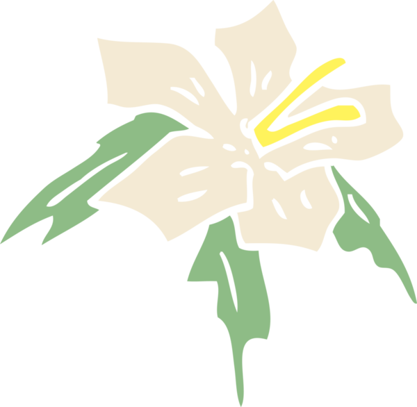 Bir insan tarafından çizilmiş karikatür zambağı.