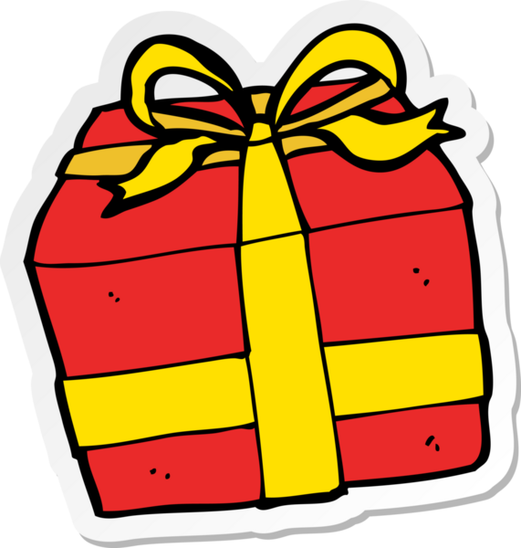 Bir insan tarafından çizilmiş bir karikatür çıkartması.