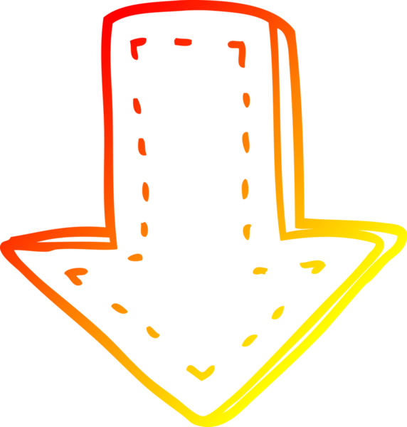 Bir insan tarafından çizilmiş bir çizgi filmin sıcak gradyan çizimi