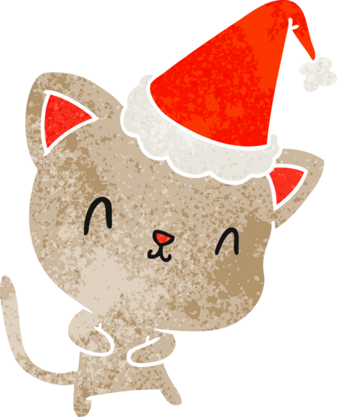 Bir insan tarafından çizilmiş kawaii kedisinin eski bir karikatürü.