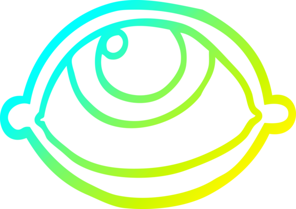 Bir insan tarafından çizilmiş bir çizgi filmin soğuk gradyan çizimi