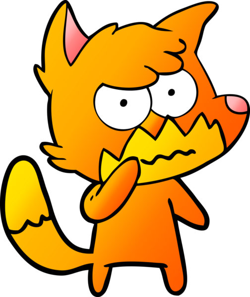 Bir insan tarafından çizilmiş bir tilki.