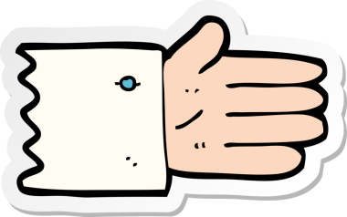 Bir insan tarafından çizilmiş bir çizgi filmin açık el sembolü.