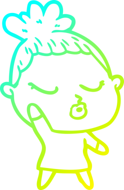 Bir insan tarafından çizilmiş soğuk bir çizgi film çizimi.