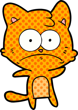 bir insan tarafından çizilmiş sinirli bir kedi.