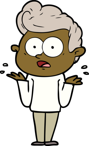 Bir insan tarafından çizilmiş çizgi film bakışlı adam.