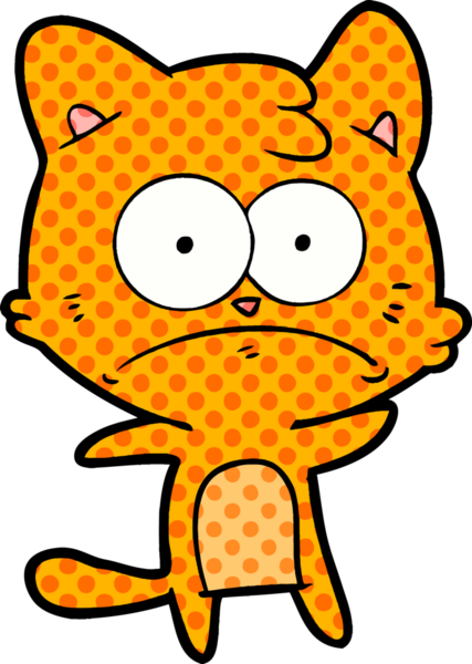 bir insan tarafından çizilmiş sinirli bir kedi.