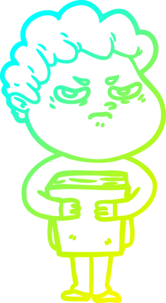 Bir insan tarafından çizilmiş kızgın bir adamın soğuk çizgi çizimi.