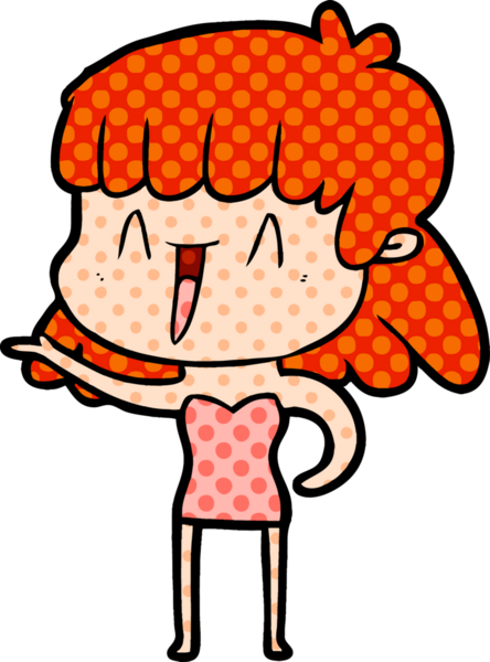 Bir insan tarafından çizilmiş karikatür kadın.