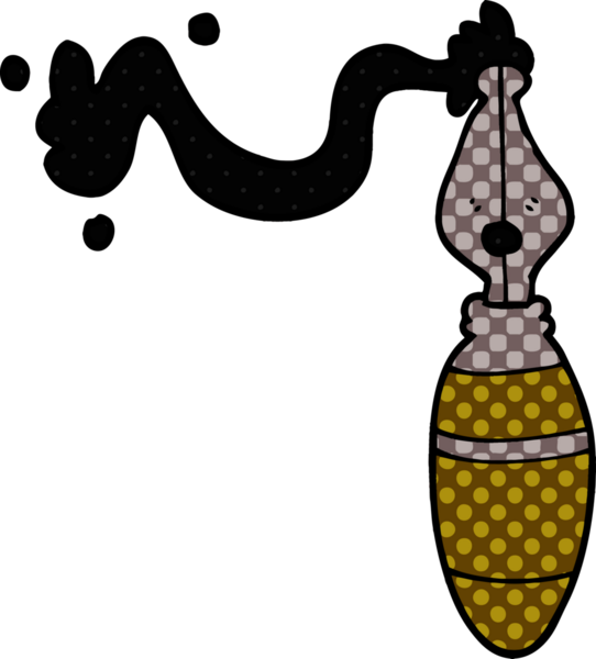 Bir insan tarafından çizilmiş karikatür dolmakalemi.