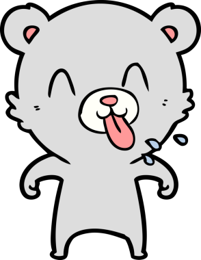 Bir insan tarafından çizilmiş bir çizgi film karakteri.