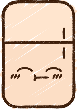 Bir insan tarafından çizilen Buzdolabı Tebeşiri