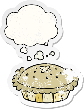 Düşünce baloncuklu çizgi film turtası insan tarafından çizilmiş yıpranmış bir çıkartma gibi.