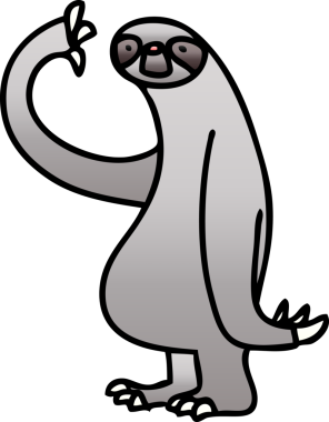 bir insan tarafından çizilmiş gölgelenmiş garip çizgi film tembelliği