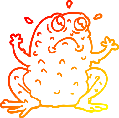 Bir insan tarafından çizilmiş, çizgi film karakurbağası çizimi.