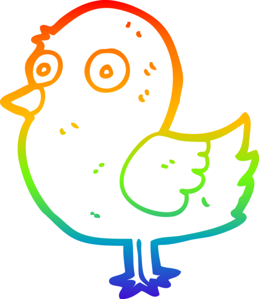 gökkuşağı gradyan çizimi Bir insan tarafından çizilmiş bir çizgi kuş