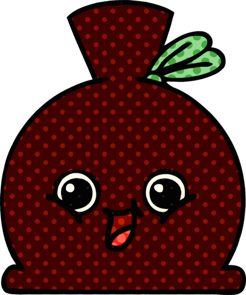 Bir insan tarafından çizilmiş bir çuval karikatürü.