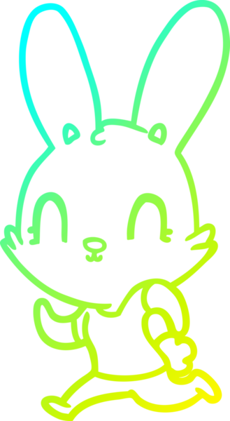 Bir insan tarafından çizilen çizgi film tavşanı çizimi.