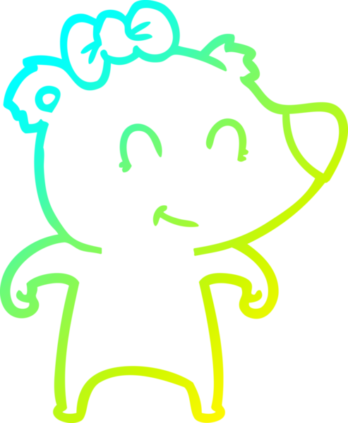 Bir insan tarafından çizilmiş bir dişi ayı çizgi filmi.