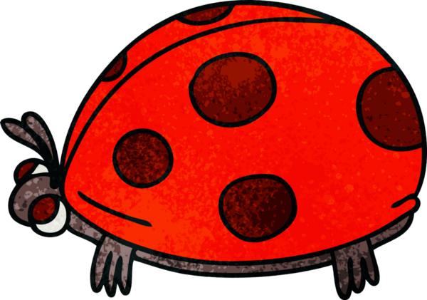 Bir insan tarafından çizilmiş tuhaf bir uğur böceği.