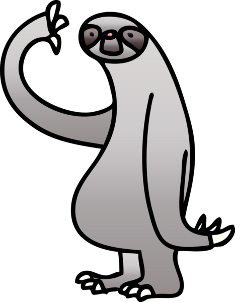 bir insan tarafından çizilmiş gölgelenmiş garip çizgi film tembelliği