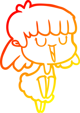 Bir insan tarafından çizilmiş bir karikatür kadın çizimi