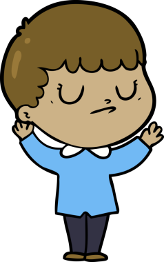 Bir insan tarafından çizilmiş huysuz çocuk çizgi filmi.