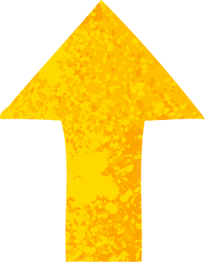 Bir insan tarafından çizilmiş yön okunun retro illüstrasyon tarzı karikatürü