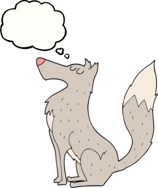 Bir insan tarafından çizilmiş serbest çizim baloncuk çizgi film kurdu.