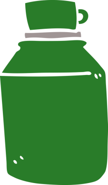 Bir insan tarafından çizilmiş sıcak içecek şişesi.