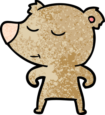 Bir insan tarafından çizilmiş bir çizgi film karakteri.