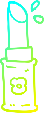 İnsan tarafından çizilmiş bir çizgi film rujunun soğuk gradyan çizimi