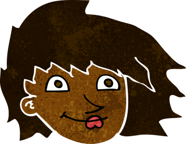 Bir insan tarafından çizilmiş bir kadın yüzü.