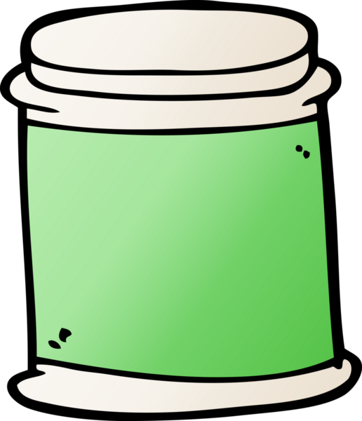 Bir insan tarafından çizilmiş vitamin kapları.