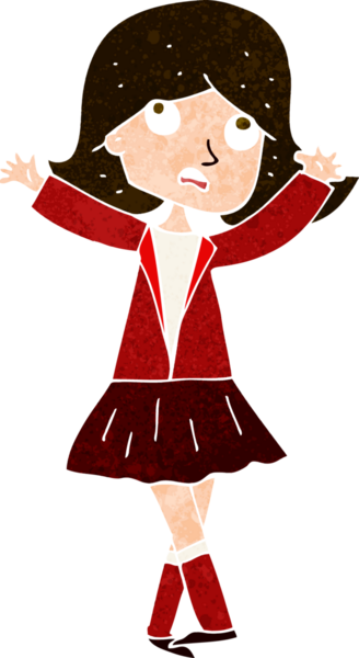 Bir insan tarafından çizilmiş mutsuz bir kız.