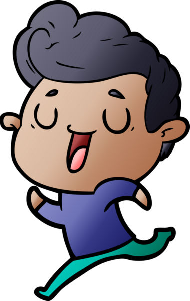 Bir insan tarafından çizilmiş mutlu çizgi film adamı.