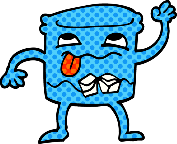 Bir insan tarafından çizilmiş viski bardağı.