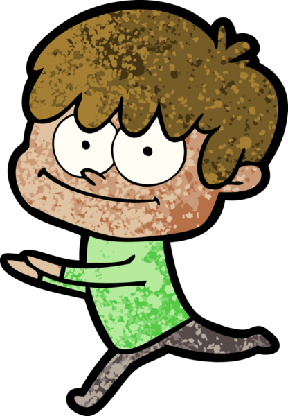 Bir insan tarafından çizilmiş mutlu çizgi film adamı.