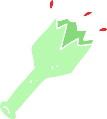 Bir insan tarafından çizilmiş düz renkli çizim.