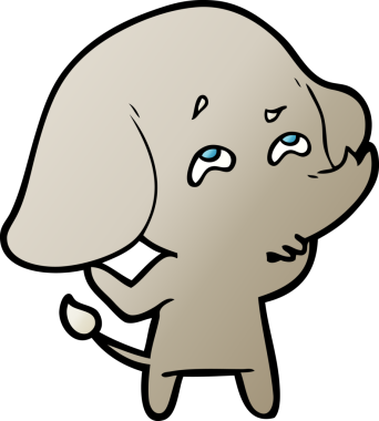 Bir insan tarafından çizilmiş karikatür fili