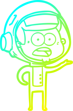 Bir insan tarafından çizilen soğuk gradyan çizgi çizimi bir astronotu şaşırttı.